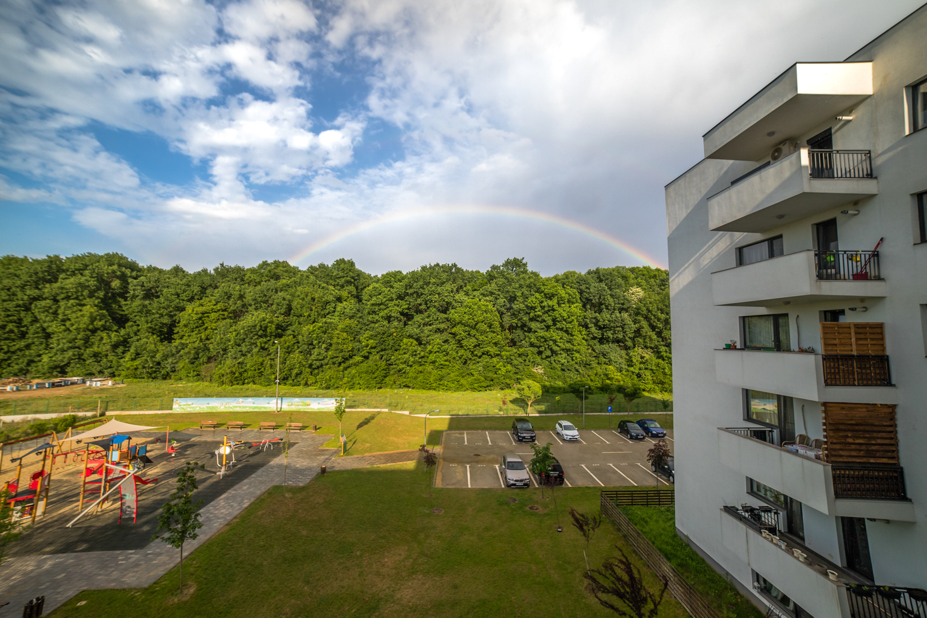 blocuri construite la marginea padurii Baneasa